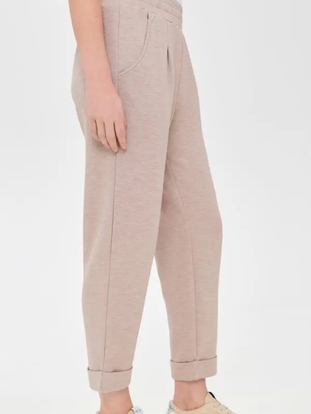 Varley Rolled Cuff Pants Taupe Marl sweatpants lounge Small